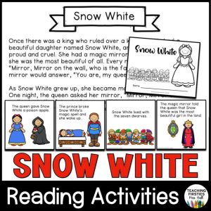 Snow White Reading Activities cover