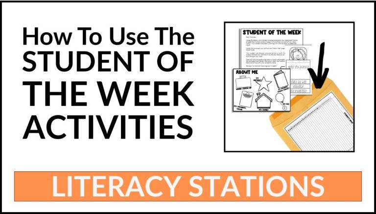 Editable student of the week kit