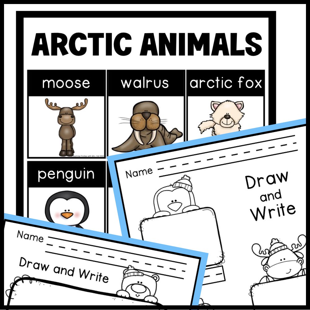 arctic animals writing center