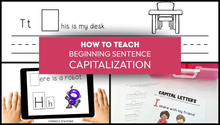 How to teach beginning sentence capitalization