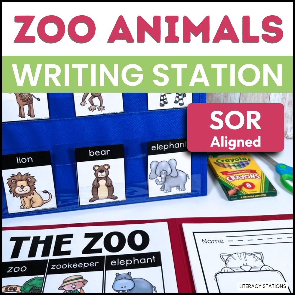 zoo animals writing center