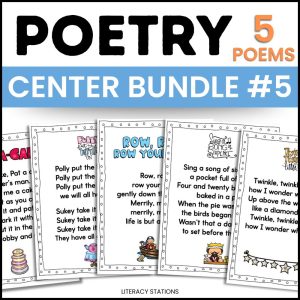1st grade poetry center activities