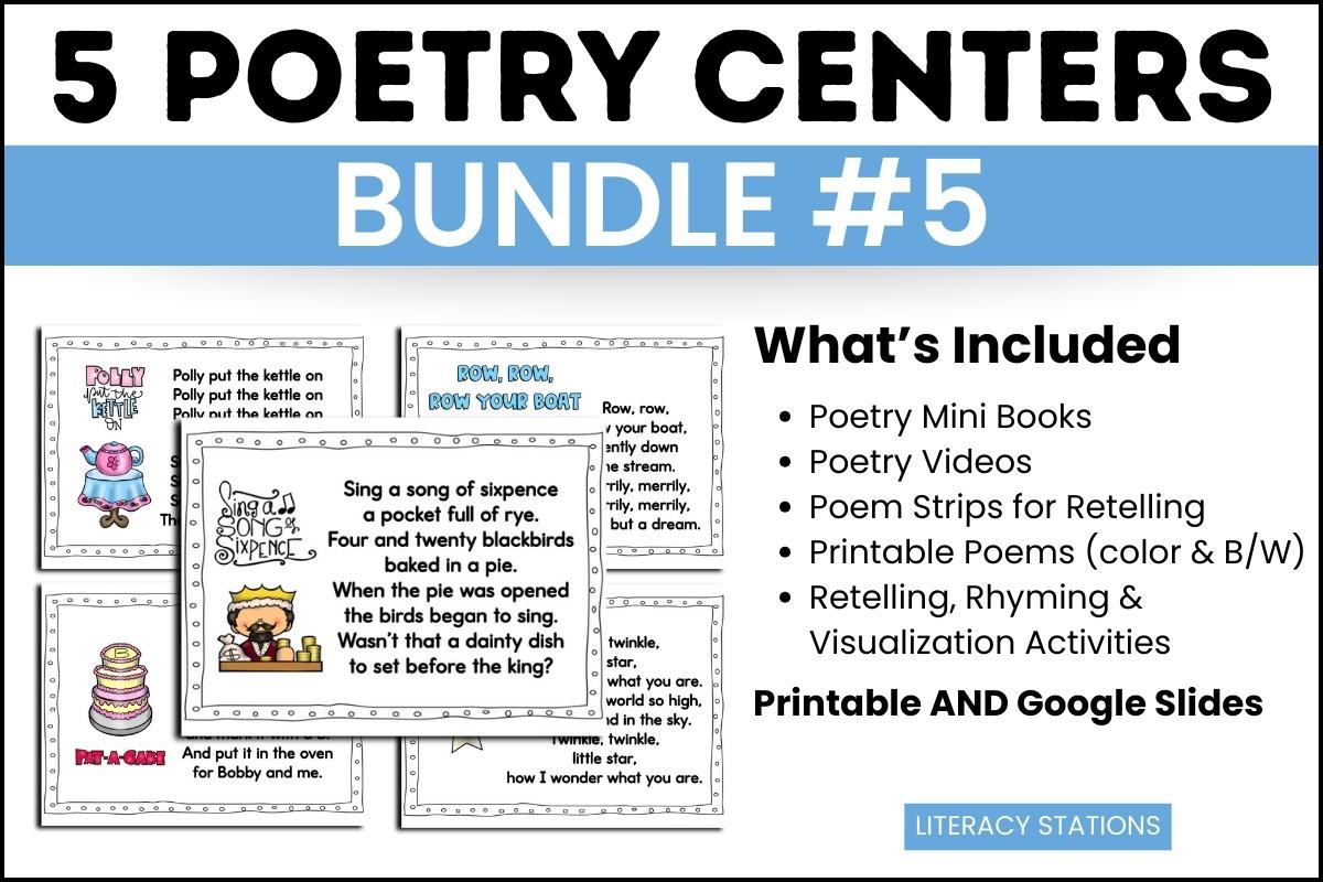 1st grade poetry center activities
