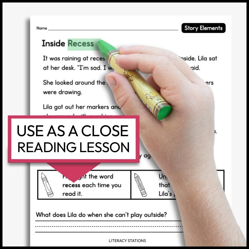 story elements reading passages