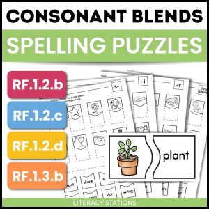 consonant blends spelling puzzles