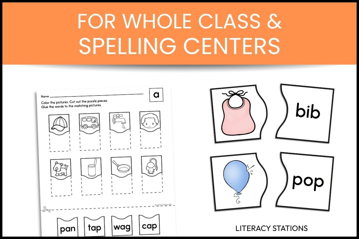 cvc word spelling puzzles