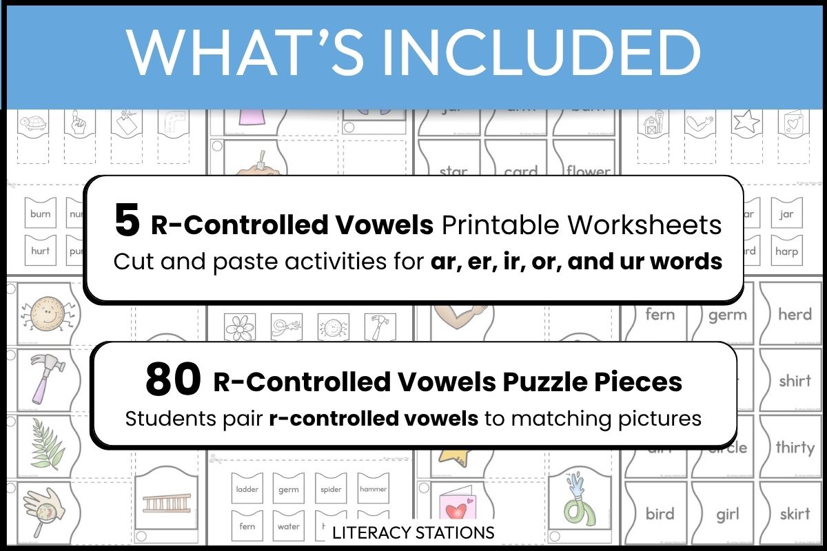 r controlled vowel spelling puzzles
