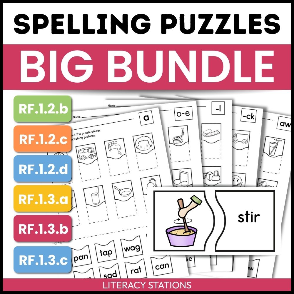 spelling puzzles bundle