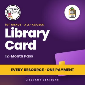 Literacy Stations Library Card: 12-month all-access pass for 1st grade