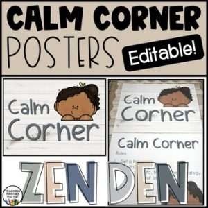 Calm Corner Expectation Posters (Editable) cover