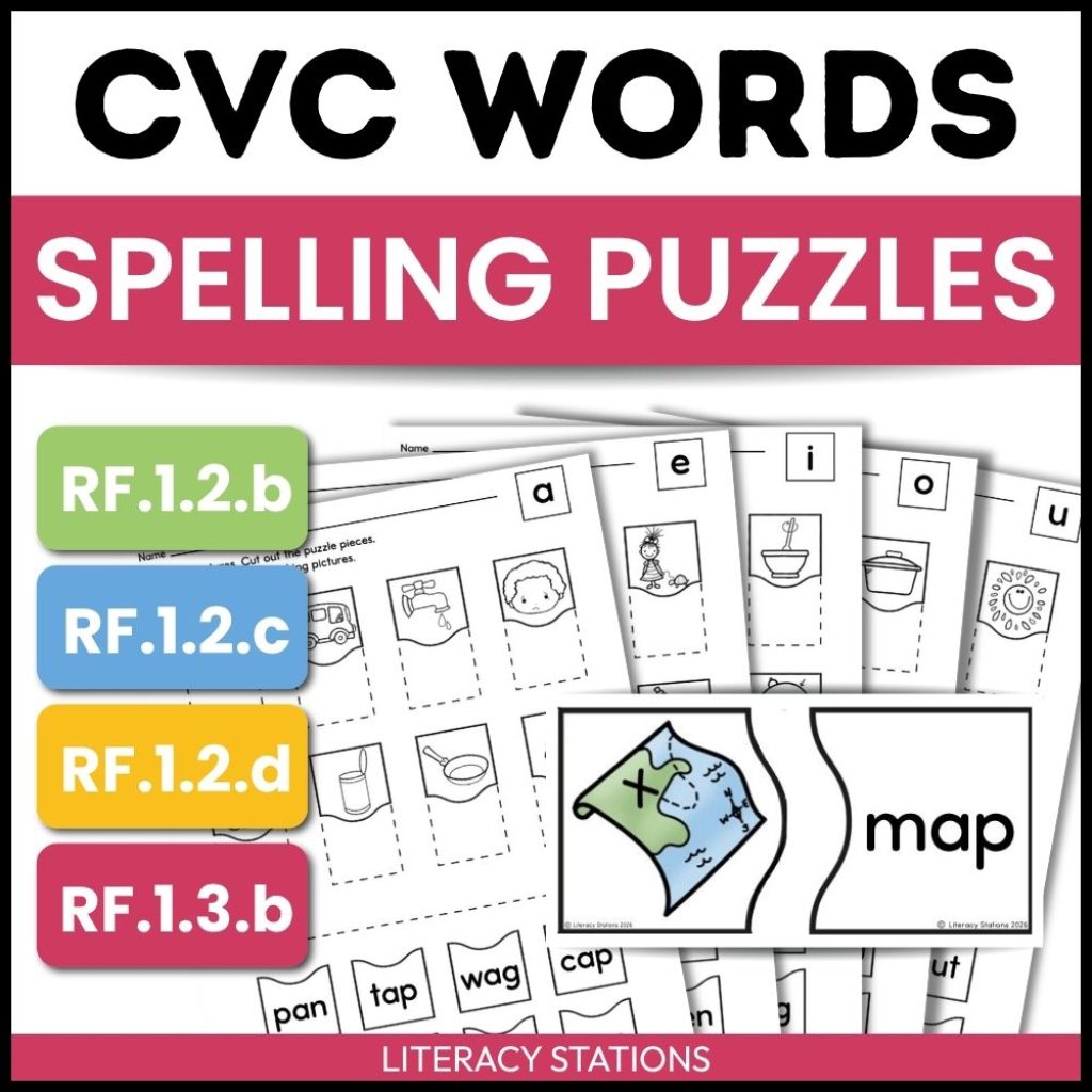 cvc word spelling puzzles